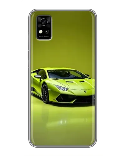 Чехол для ZTE Blade A31 с картинкой «Салатовый Lamborghini Huracan»