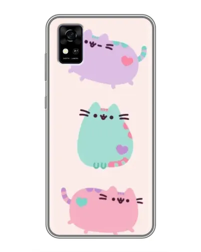 Чехол для ZTE Blade A31 с картинкой «Pusheen трио» Чехол для ZTE Blade A31 с картинкой «Pusheen трио»