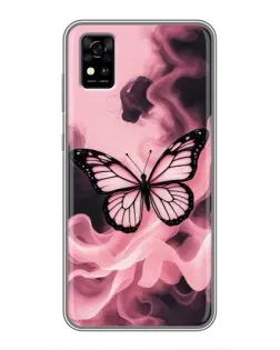 Чохол для ZTE Blade A31 з картинкою «Метелик у диму»