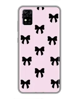 Чохол для ZTE Blade A31 з картинкою «Чорні банти Coquette»