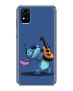 Чехол для ZTE Blade A31 с картинкой «Стич с укулеле»