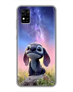 Чехол для ZTE Blade A31 с картинкой «Стич на рассвете»