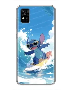 Чехол для ZTE Blade A31 с картинкой «Стич на волне»