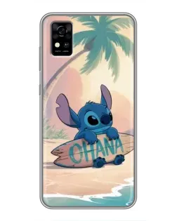 Чехол для ZTE Blade A31 с картинкой «Стич на серфе»