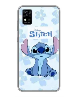 Чехол для ZTE Blade A31 с картинкой «Stitch среди цветов»
