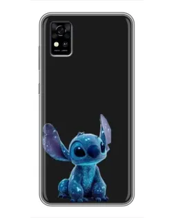 Чехол для ZTE Blade A31 с картинкой «Стич на черном»