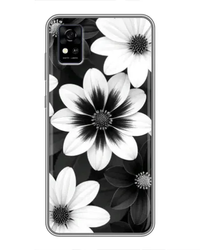 Чехол для ZTE Blade A31 с картинкой «Монохромные астры» Чехол для ZTE Blade A31 с картинкой «Монохромные астры»
