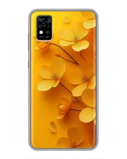 Чехол для ZTE Blade A31 с картинкой «Золотые лепестки»