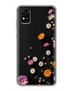 Чехол для ZTE Blade A31 с картинкой «Цветочная композиция»