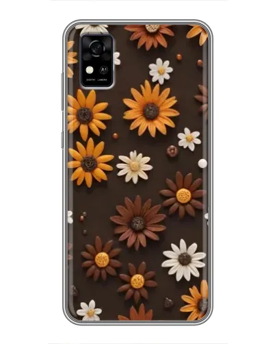 Чехол для ZTE Blade A31 с картинкой «Узор из маленьких подсолнухов» Чехол для ZTE Blade A31 с картинкой «Узор из маленьких подсолнухов»