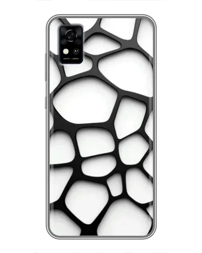 Чехол для ZTE Blade A31 с картинкой «Белая объемная сетка»
