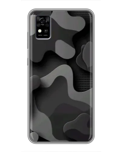 Чехол для ZTE Blade A31 с картинкой «Темный абстрактный камуфляж»