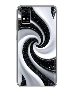 Чохол для ZTE Blade A31 з картинкою «Чорно-біла спіраль»