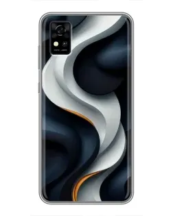 Чохол для ZTE Blade A31 з картинкою «Об'ємні чорно-білі стрічки»
