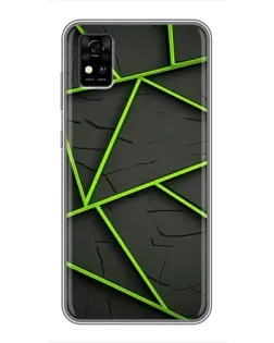 Чехол для ZTE Blade A31 с картинкой «Зеленые геометрические линии» Чехол для ZTE Blade A31 с картинкой «Зеленые геометрические линии»