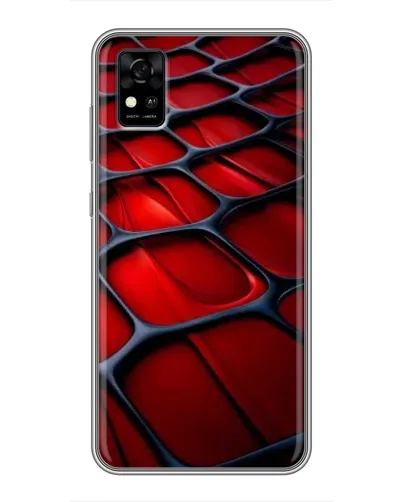 Чехол для ZTE Blade A31 с картинкой «Красная глянцевая сетка»
