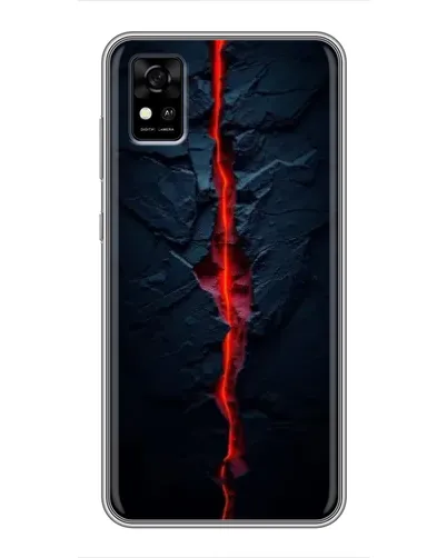 Чехол для ZTE Blade A31 с картинкой «Kрасная лавовая трещина»