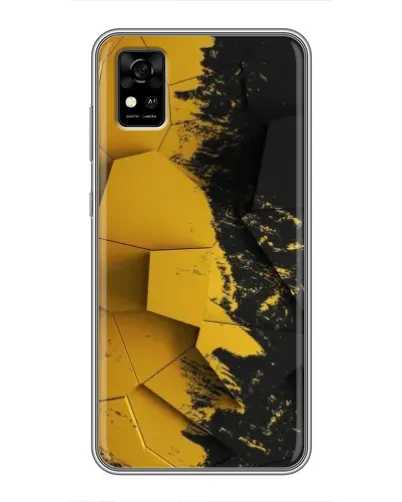 Чехол для ZTE Blade A31 с картинкой «Золотые осколки геометрии»