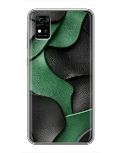 Чехол для ZTE Blade A31 с картинкой «Зеленые кожаные волны» Чехол для ZTE Blade A31 с картинкой «Зеленые кожаные волны»
