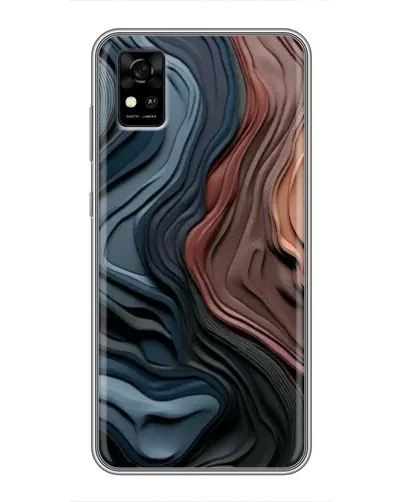 Чехол для ZTE Blade A31 с картинкой «Цветные волны каньона»