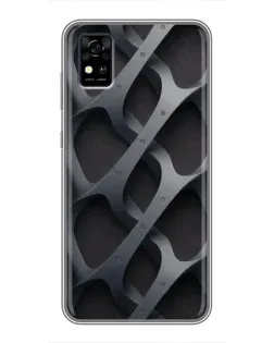 Чехол для ZTE Blade A31 с картинкой «Объемное серое плетение» Чехол для ZTE Blade A31 с картинкой «Объемное серое плетение»