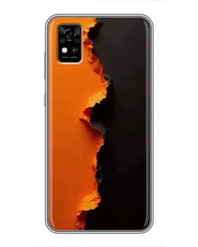 Чехол для ZTE Blade A31 с картинкой «Оранжевый разлом»