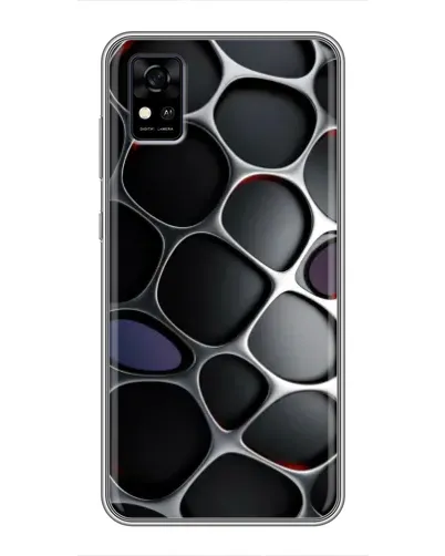 Чехол для ZTE Blade A31 с картинкой «Объемная темная решетка»