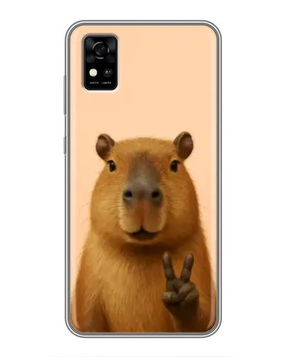 Чехол для ZTE Blade A31 с картинкой «Капибара виктория»