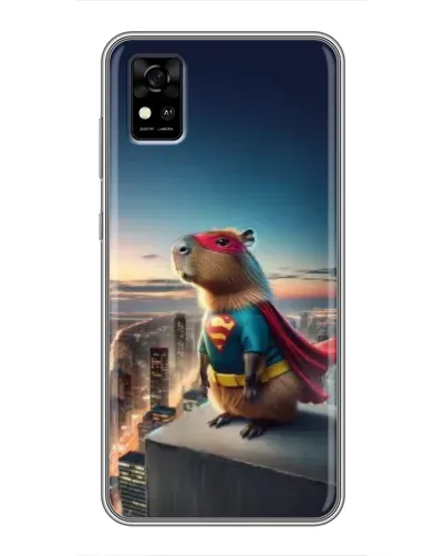 Чехол для ZTE Blade A31 с картинкой «Капи-мен супергерой»