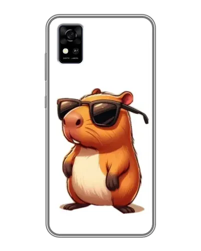 Чехол для ZTE Blade A31 с картинкой «Капибара в очках»