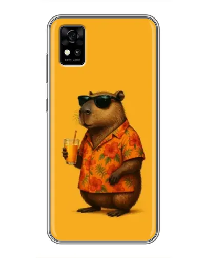 Чехол для ZTE Blade A31 с картинкой «Капибара на отдыхе»