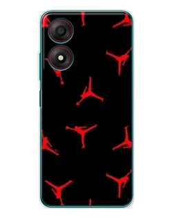 Чохол для ZTE Blade A34 з картинкою «Jordan Red Pattern»
