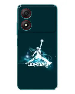 Чохол для ZTE Blade A34 з картинкою «Jordan Blue Fire»