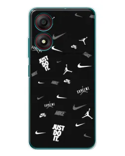 Чохол для ZTE Blade A34 з картинкою «Nike Black Pattern»