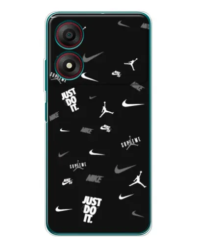 Чохол для ZTE Blade A34 з картинкою «Nike Black Pattern» Чохол для ZTE Blade A34 з картинкою «Nike Black Pattern»
