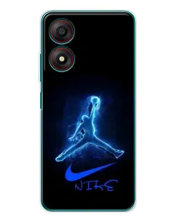 Чохол для ZTE Blade A34 з картинкою «Jordan Neon Blue»