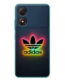 Чехол для ZTE Blade A34 с картинкой «Неоновый Adidas»