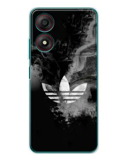 Чехол для ZTE Blade A34 с картинкой «Абстрактный дым Adidas»