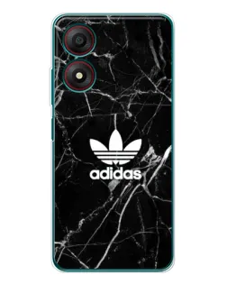 Чехол для ZTE Blade A34 с картинкой «Белый мрамор Adidas»