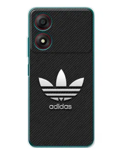 Чехол для ZTE Blade A34 с картинкой «Adidas Карбоновая текстура»