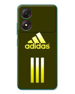 Чехол для ZTE Blade A34 с картинкой «Оливковый градиент Adidas»