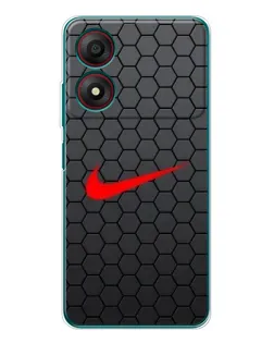 Чохол для ZTE Blade A34 з картинкою «Nike — карбонова сітка»