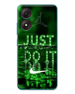 Чохол для ZTE Blade A34 з картинкою «Зелений неоновий Nike»