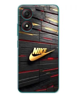 Чохол для ZTE Blade A34 з картинкою «Золотий Nike на металі»