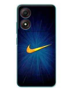 Чехол для ZTE Blade A34 с картинкой «Синий пульс Nike»