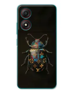 Чохол для ZTE Blade A34 з картинкою «LV — мармуровий принт»