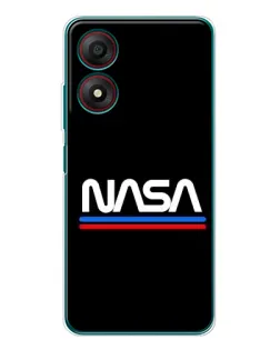 Чохол для ZTE Blade A34 з картинкою «NASA — класика Red Blue»