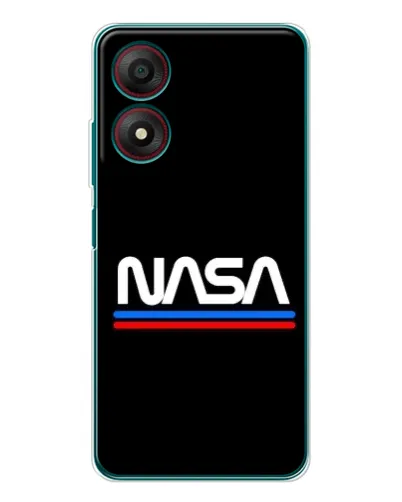 Чохол для ZTE Blade A34 з картинкою «NASA — класика Red Blue»