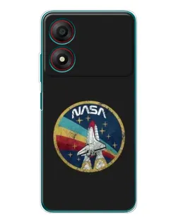 Чохол для ZTE Blade A34 з картинкою «NASA — емблема місії»