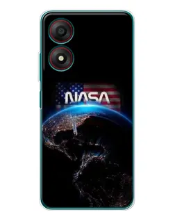 Чохол для ZTE Blade A34 з картинкою «Земля з космосу NASA»